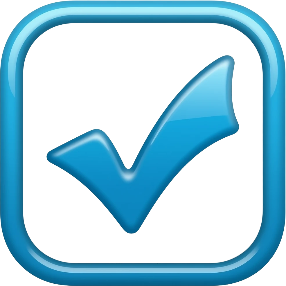 blue verification tick icon emoji