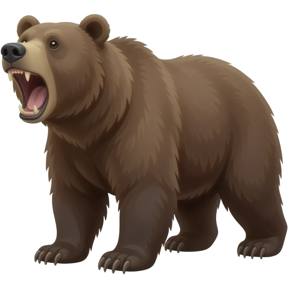 Русский рычащий медведь emoji