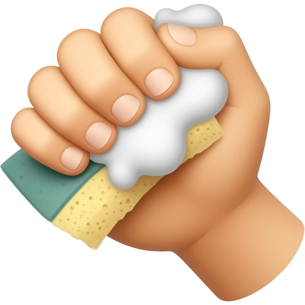 hand squeezing sponge emoji
