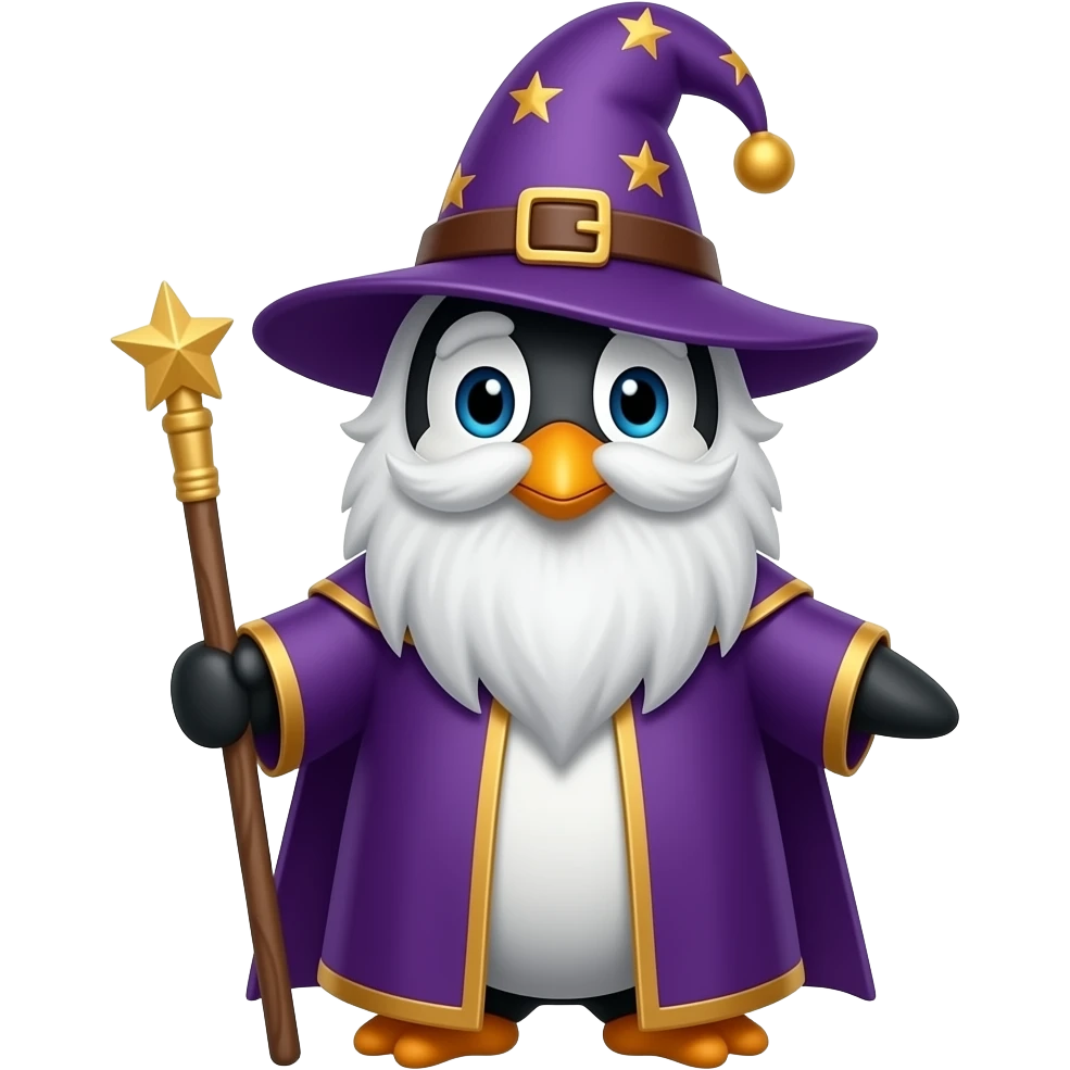 Penguin Wizard emoji