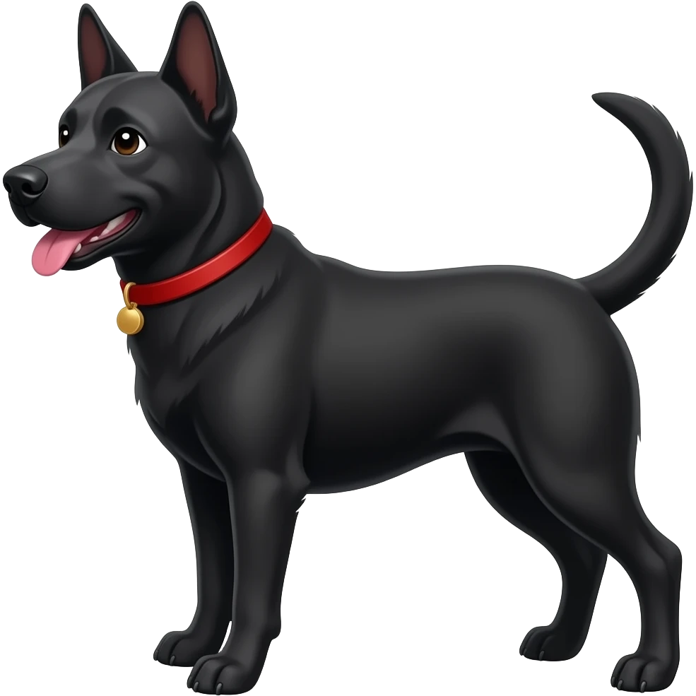 black dog emoji