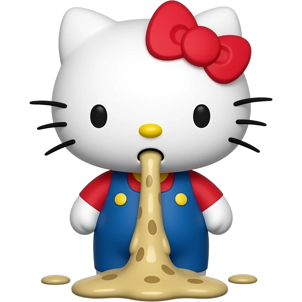 diarrhea vomiting, diarrhea, epidemic hello kitty emoji