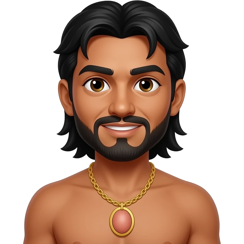 a naked indian man with a big penis emoji