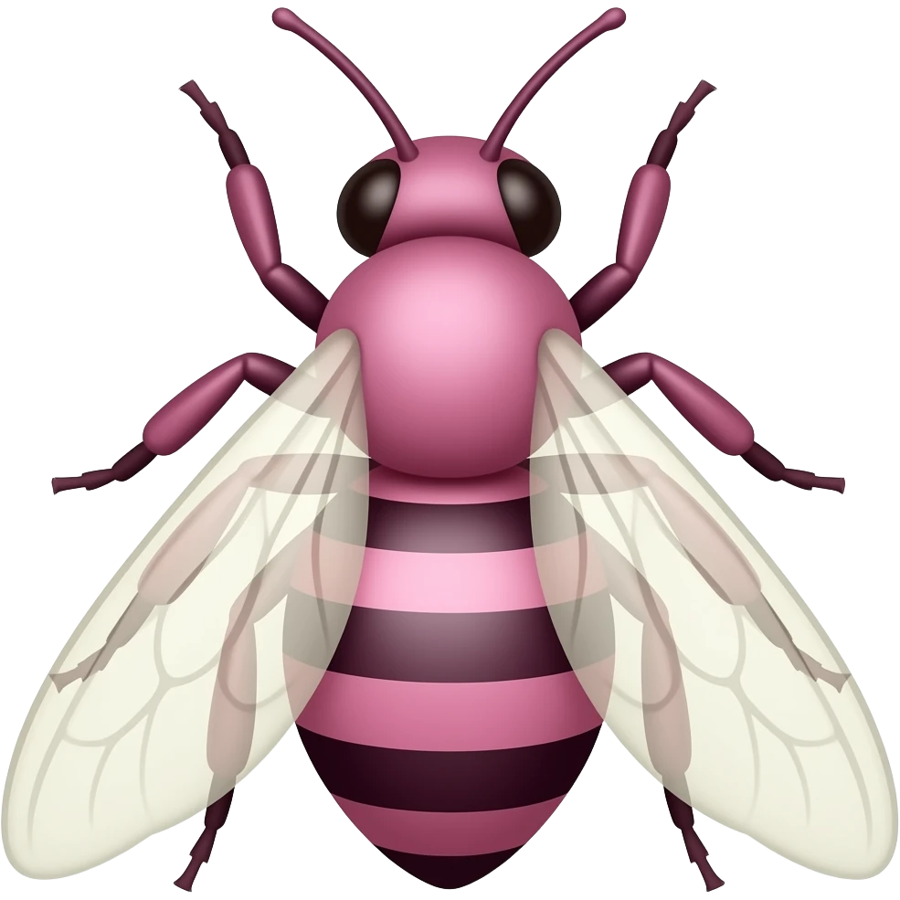 Pink bee emoji