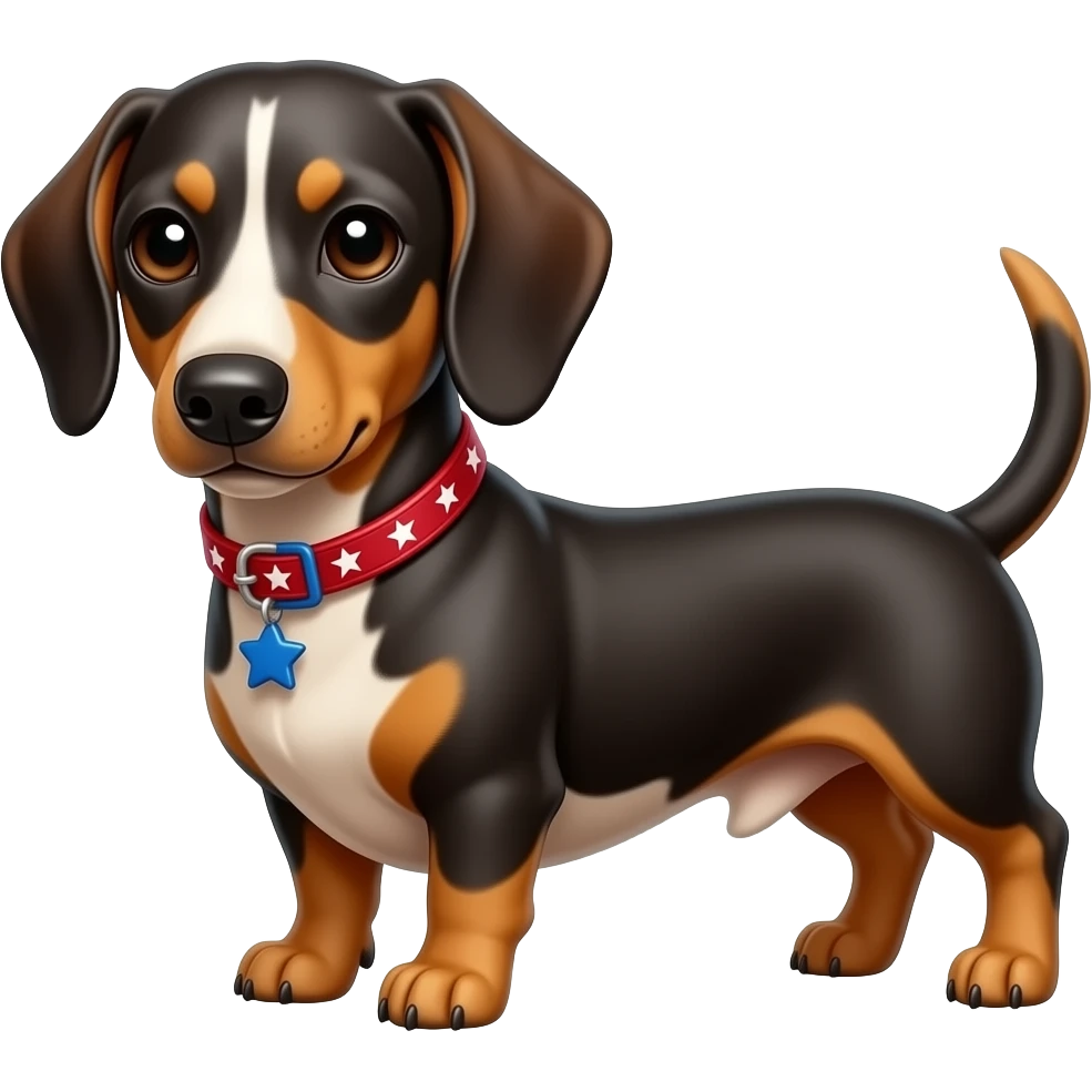 Dachshund beagle patriotic emoji