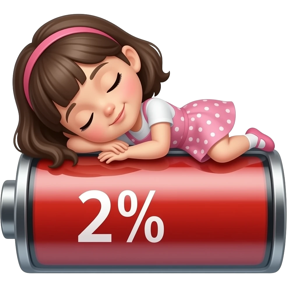 بنت كيوت نايمه علي بطريه فاصلة و الطاقه 2 ف الميه و البطريه ف المستوه الاحم emoji