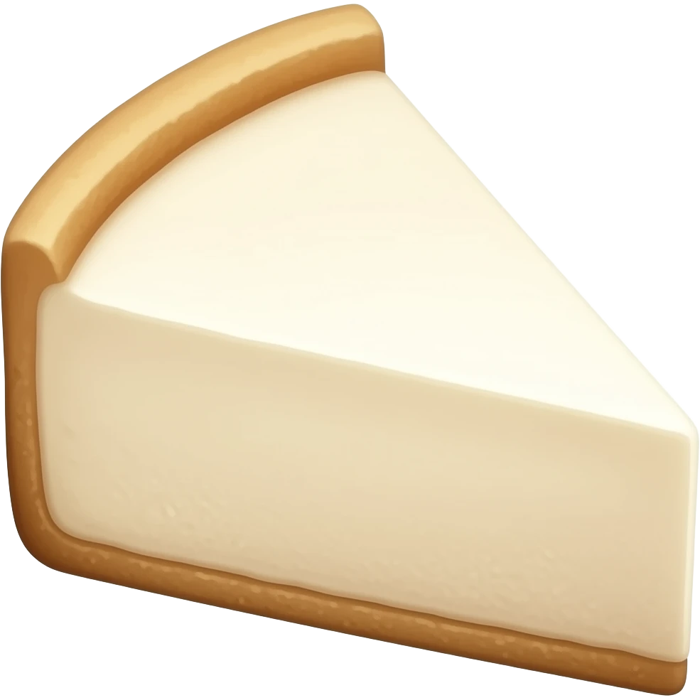 white cheesecake no topping slice emoji