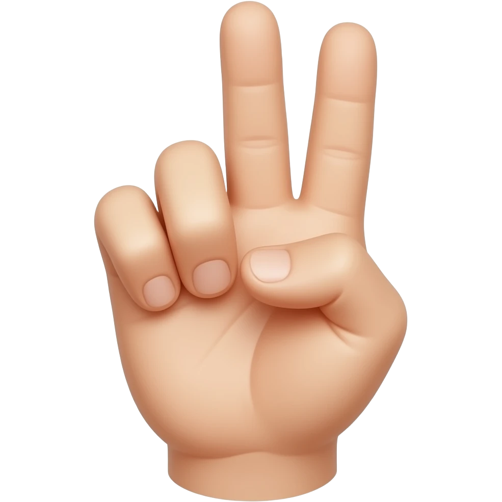 Thumb, middle finger and pinky finger up and all other down emoji