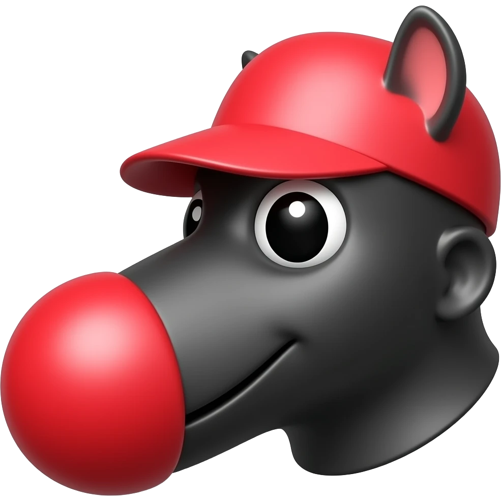 Черный намордник с красным Шариком Кляп emoji