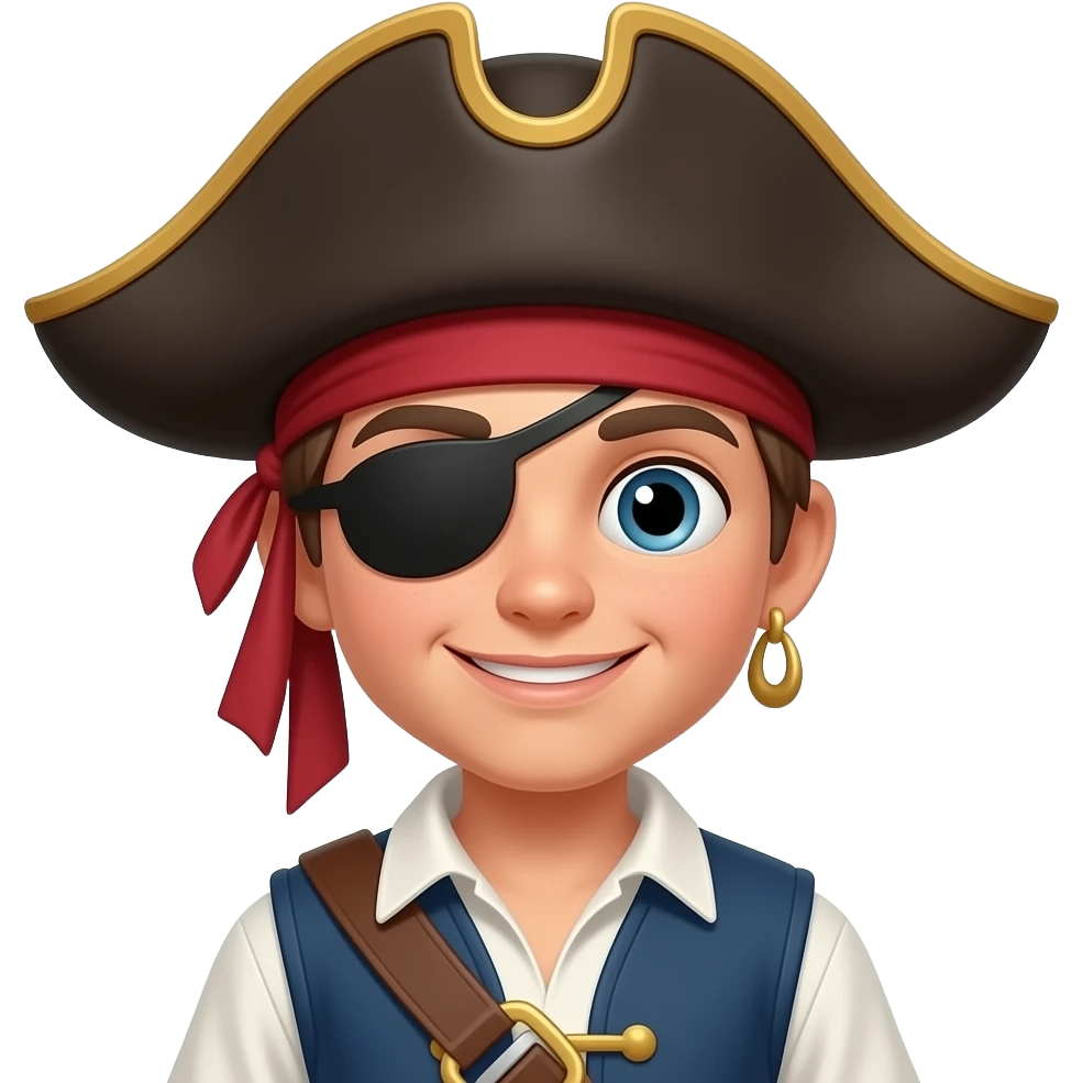 молодой пират emoji