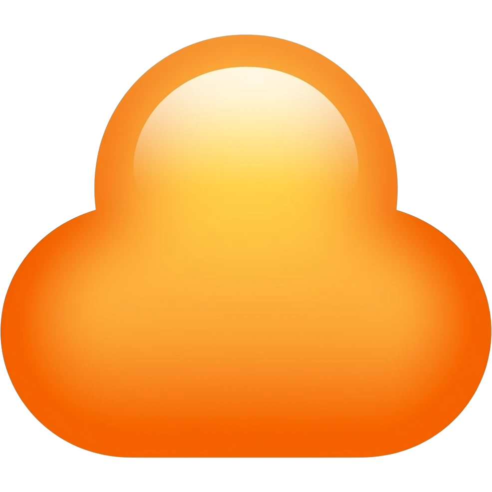 Cloud orange emoji