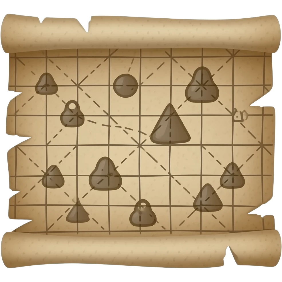 black treasure map emoji