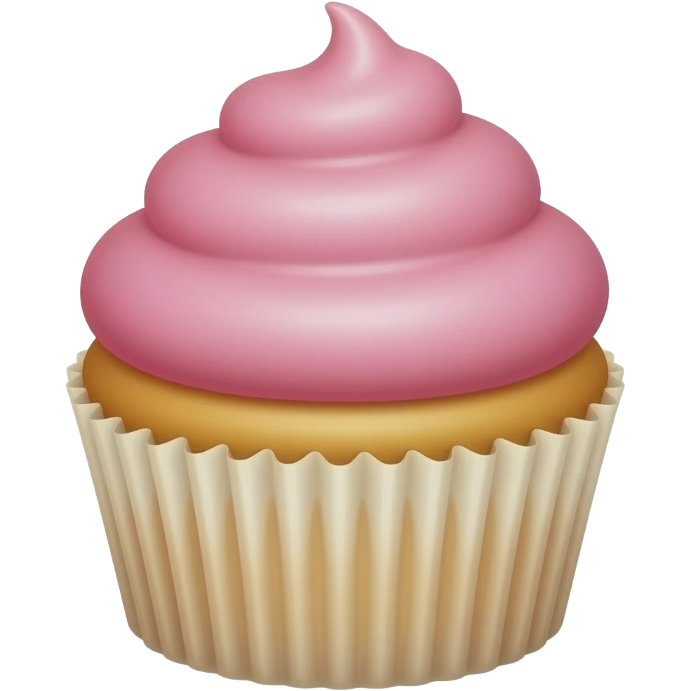 Cupcake with pink icing emoji