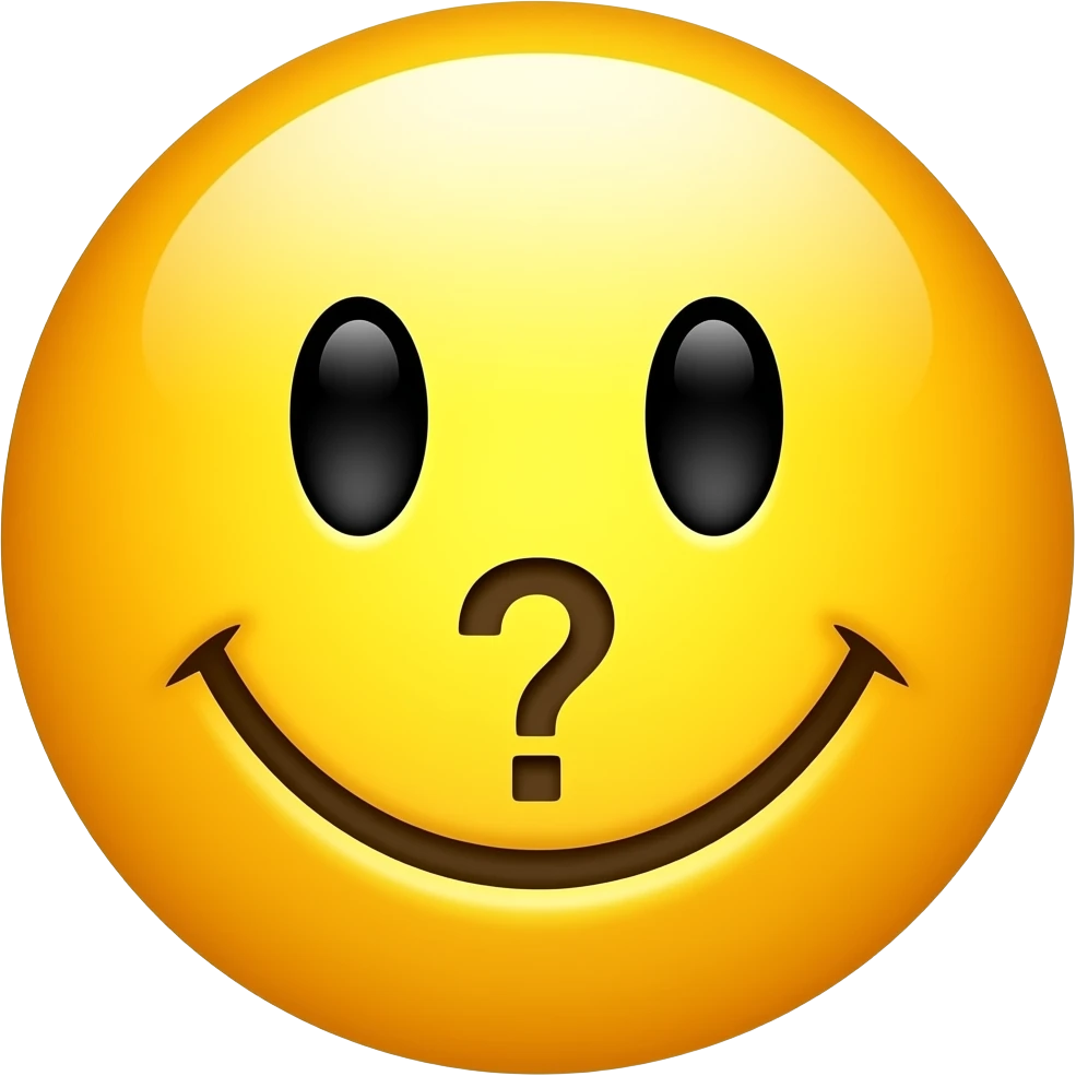 Rosto com ponto de interrogação na boca Smileys and Emotion emoji