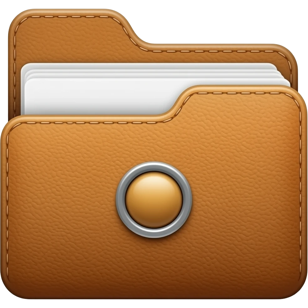 skeuomorphic folder emoji