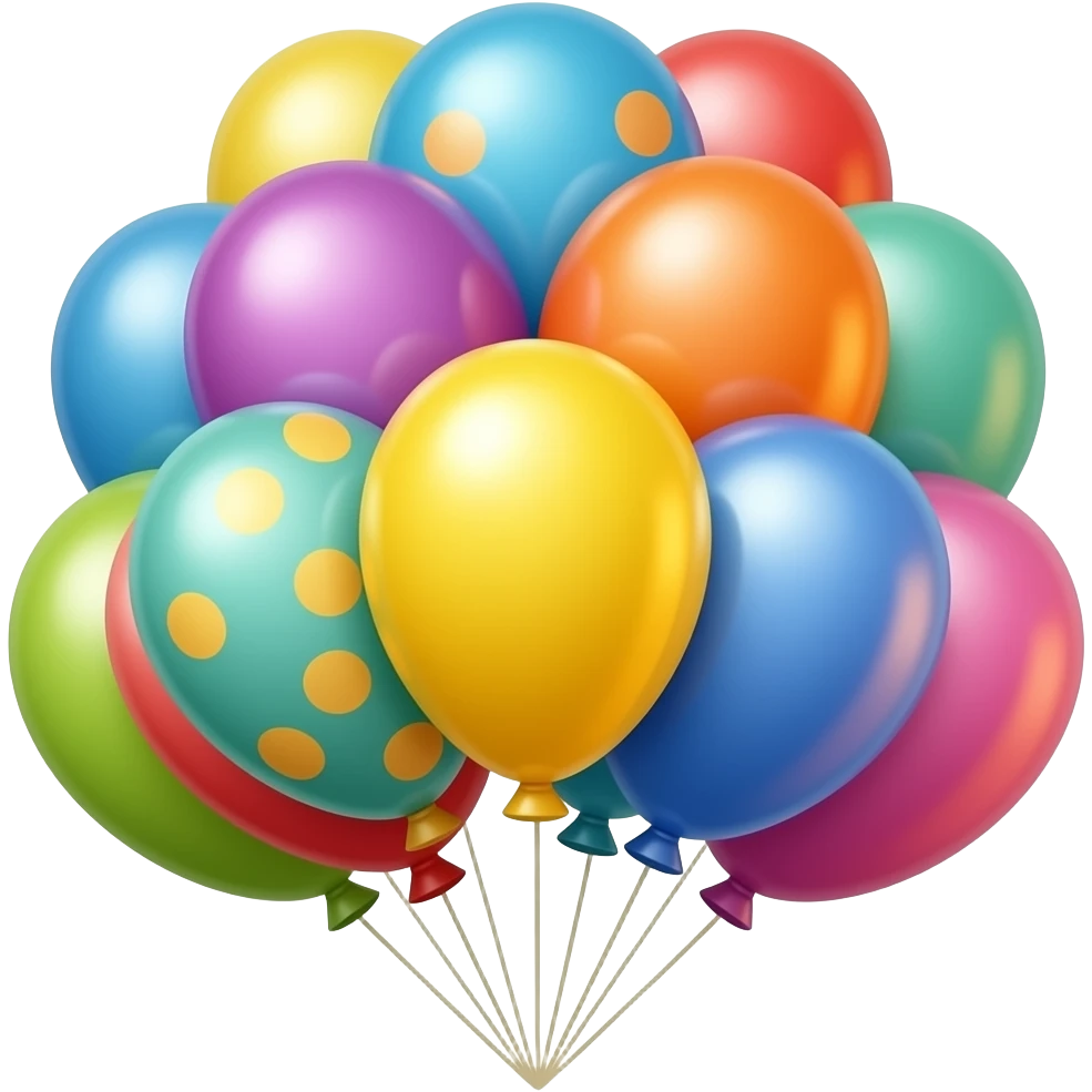 colorful balloons emoji