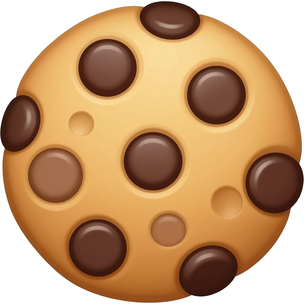 Chocolate chip cookie emoji