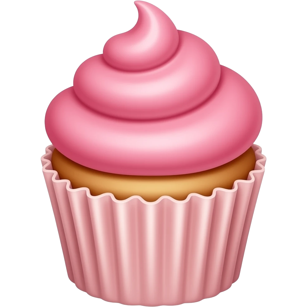 Cupcake with pink icing emoji