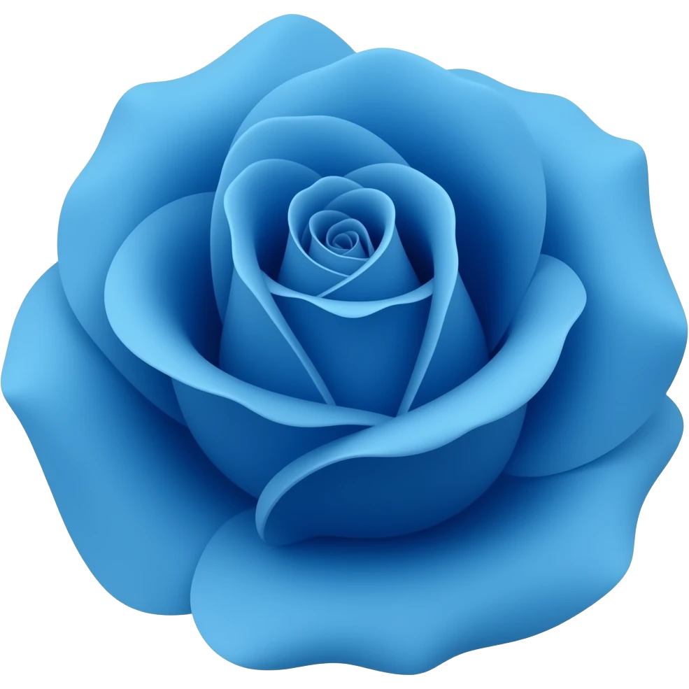 iPhone rose emoji but blue emoji