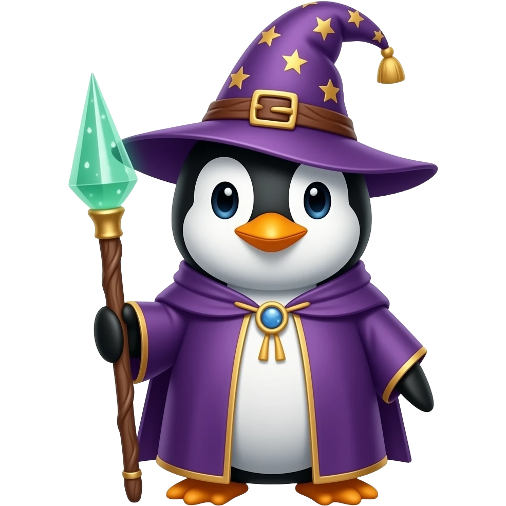 Penguin Wizard emoji