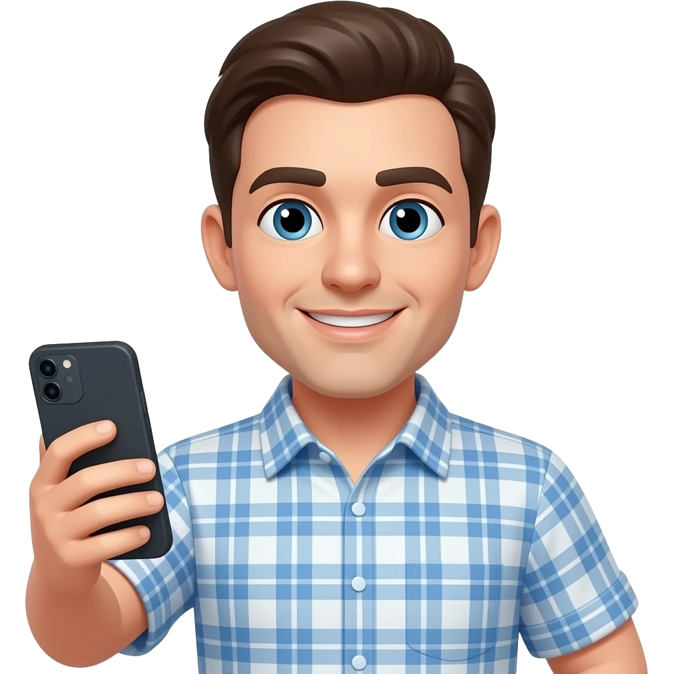 a man with phone emoji