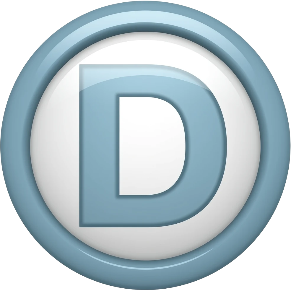 letter D in circle emoji