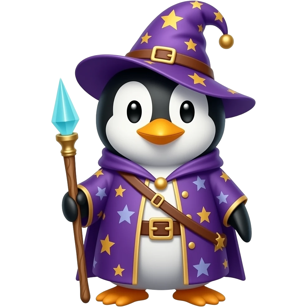 Penguin Wizard emoji