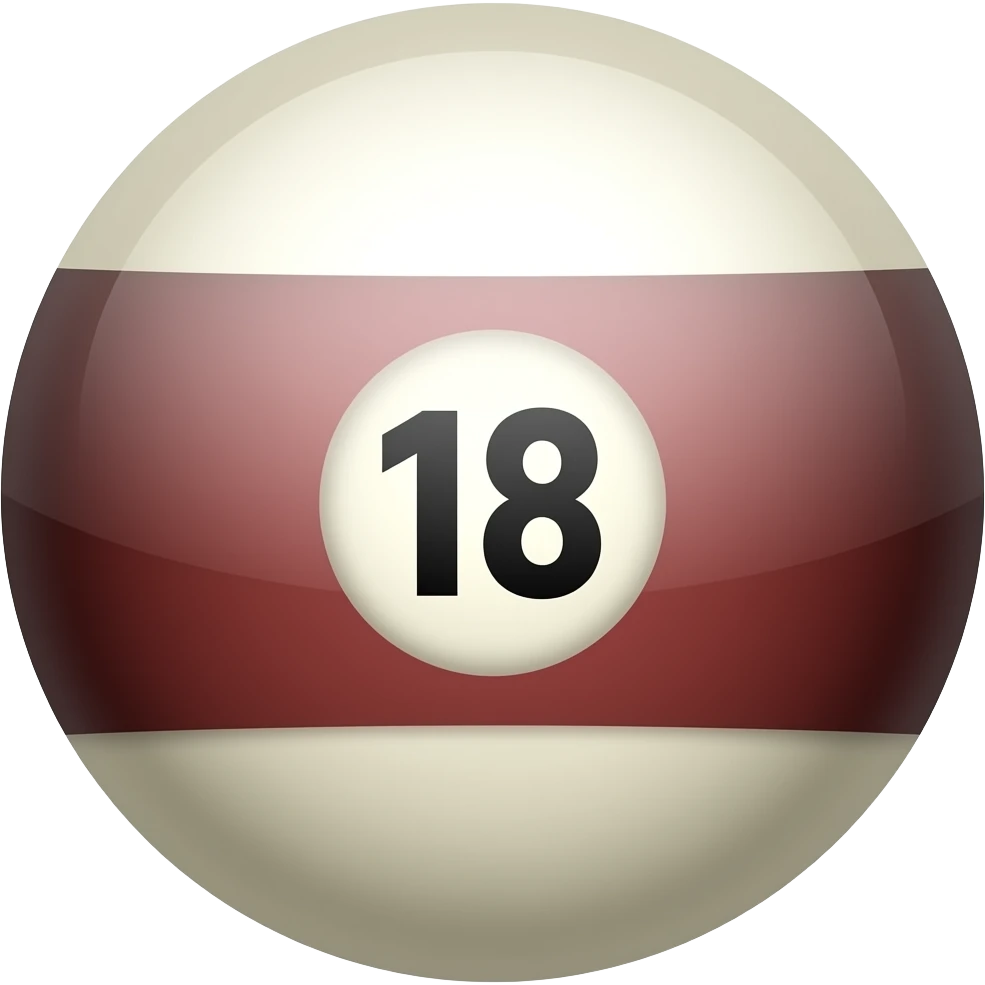 A 7-ball (solid pool ball) "7" emoji