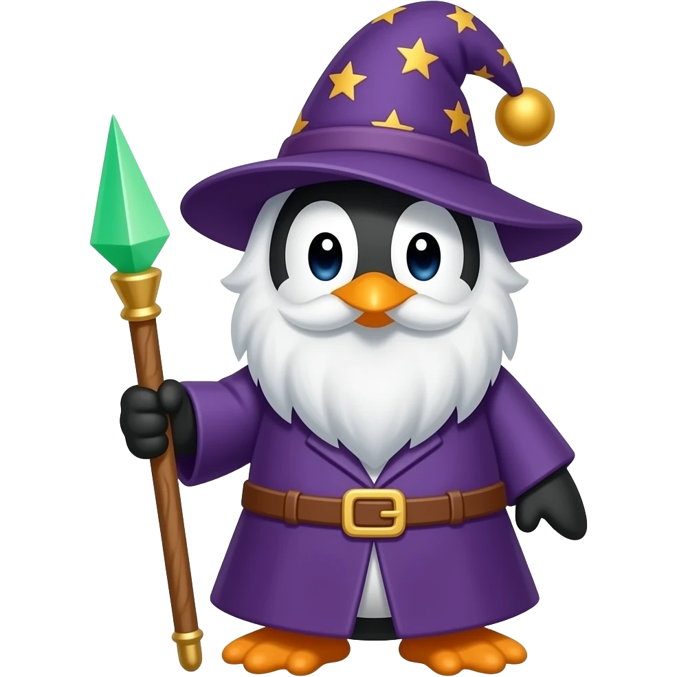 Penguin Wizard emoji