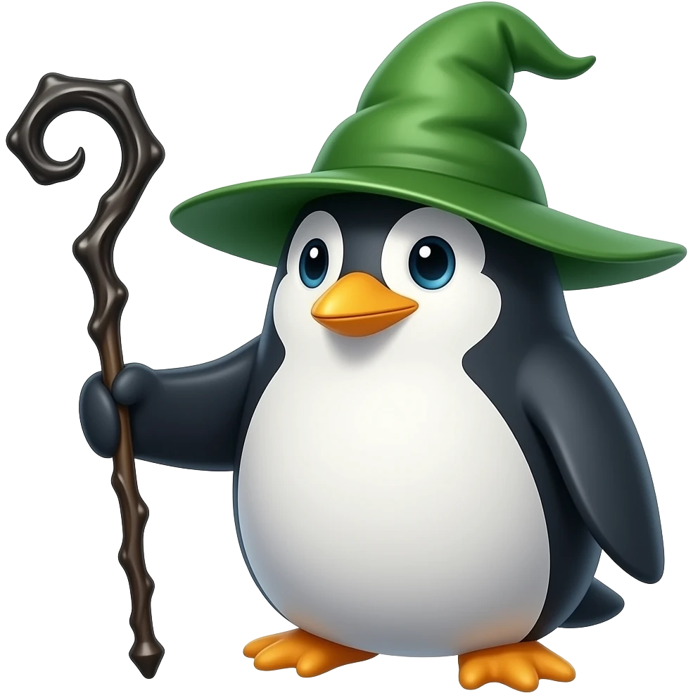 Penguin Wizard emoji