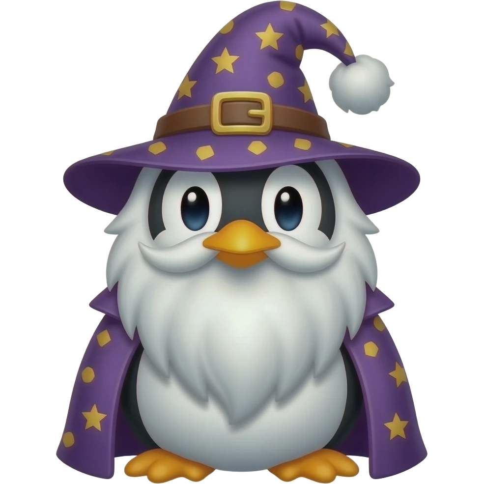 Penguin Wizard emoji
