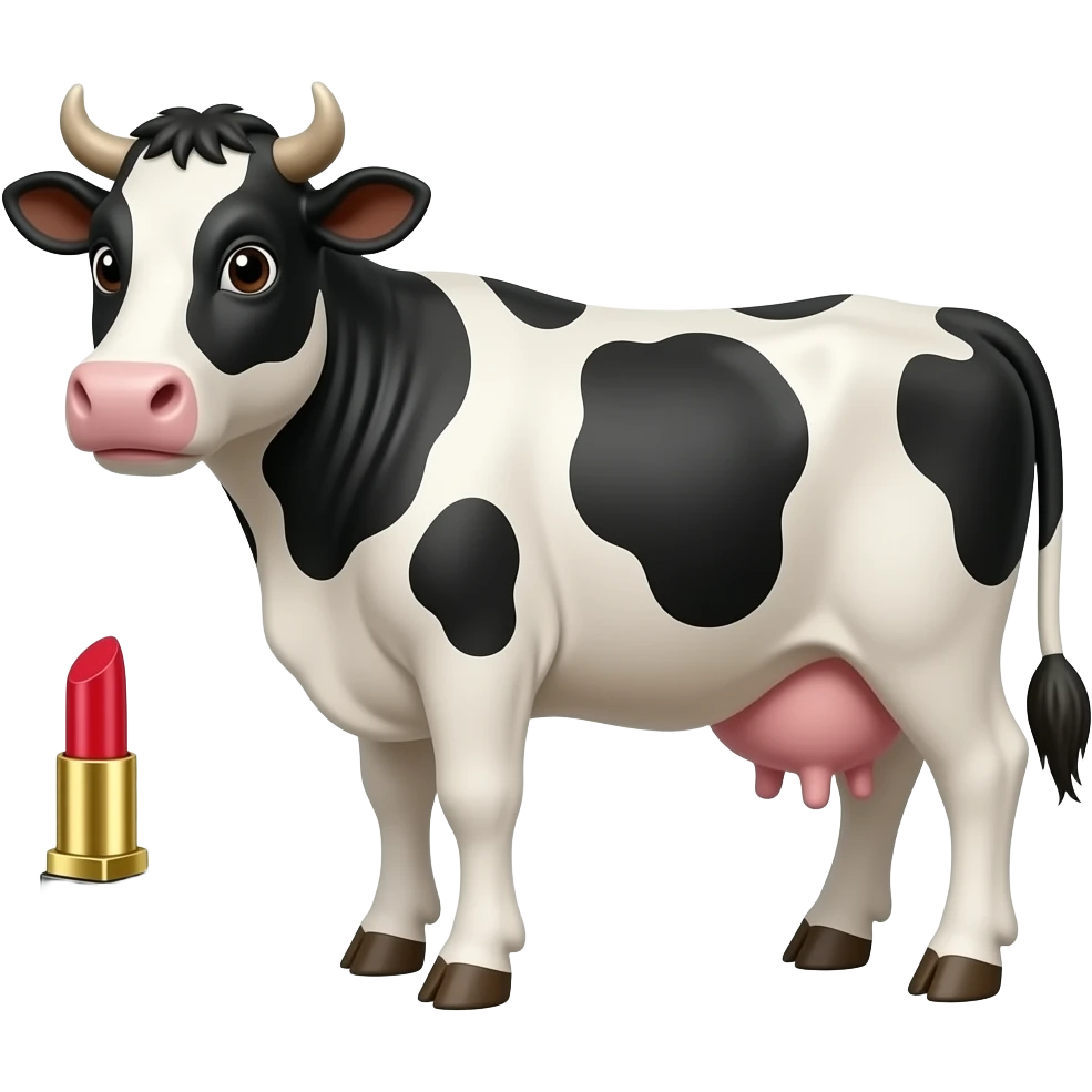 🐮+🦑+☣️+💄 emoji