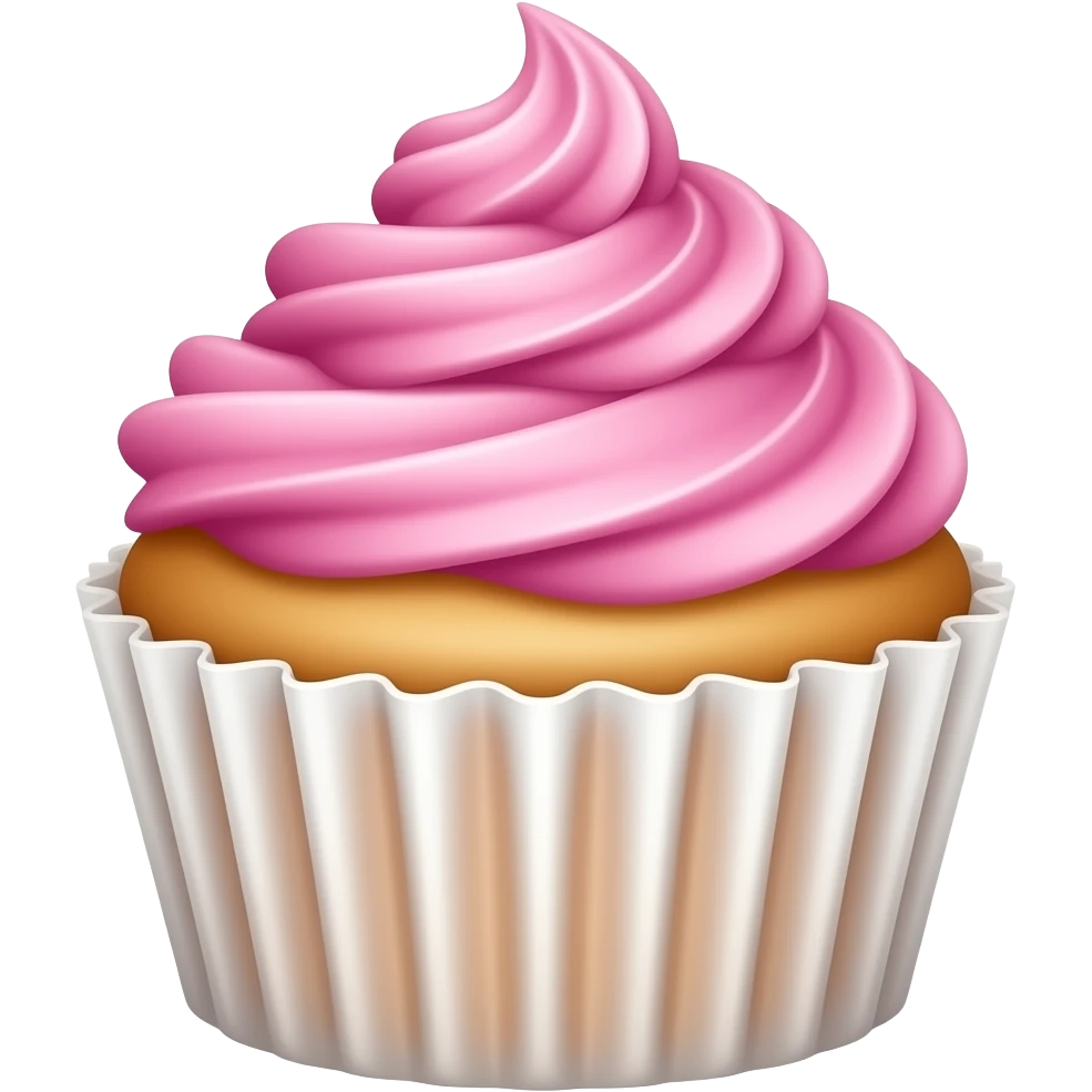 Cupcake with pink icing emoji