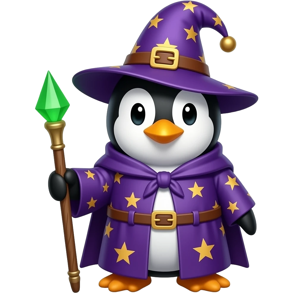Penguin Wizard emoji