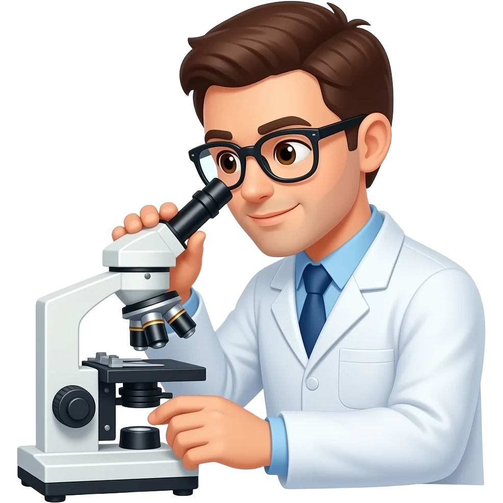 scientist using microscope emoji