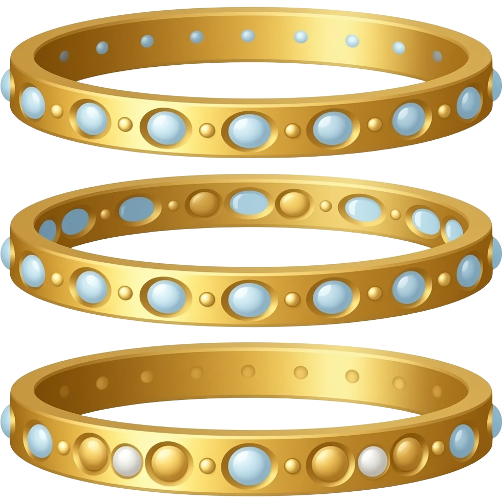 3 pulseras emoji