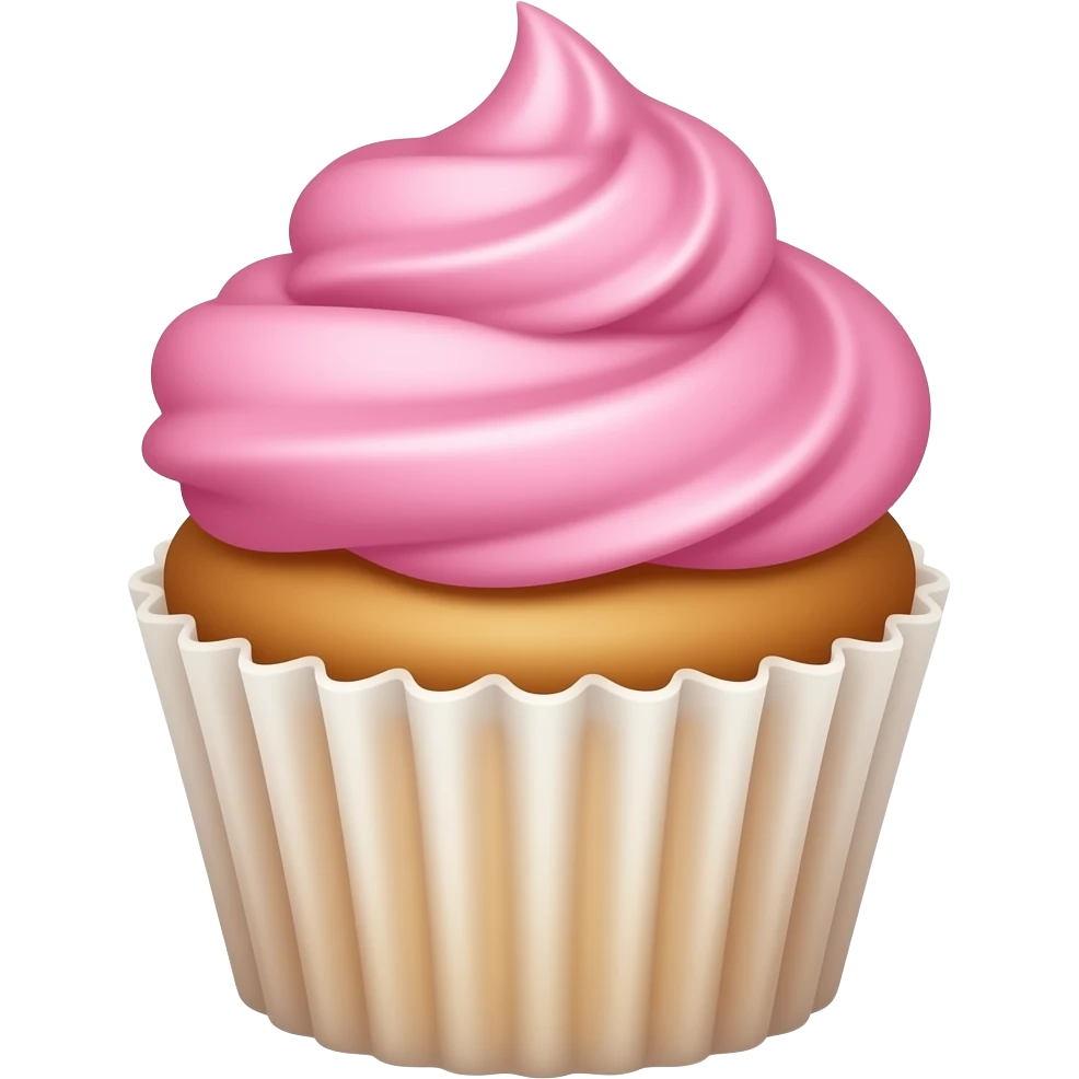 Cupcake with pink icing emoji