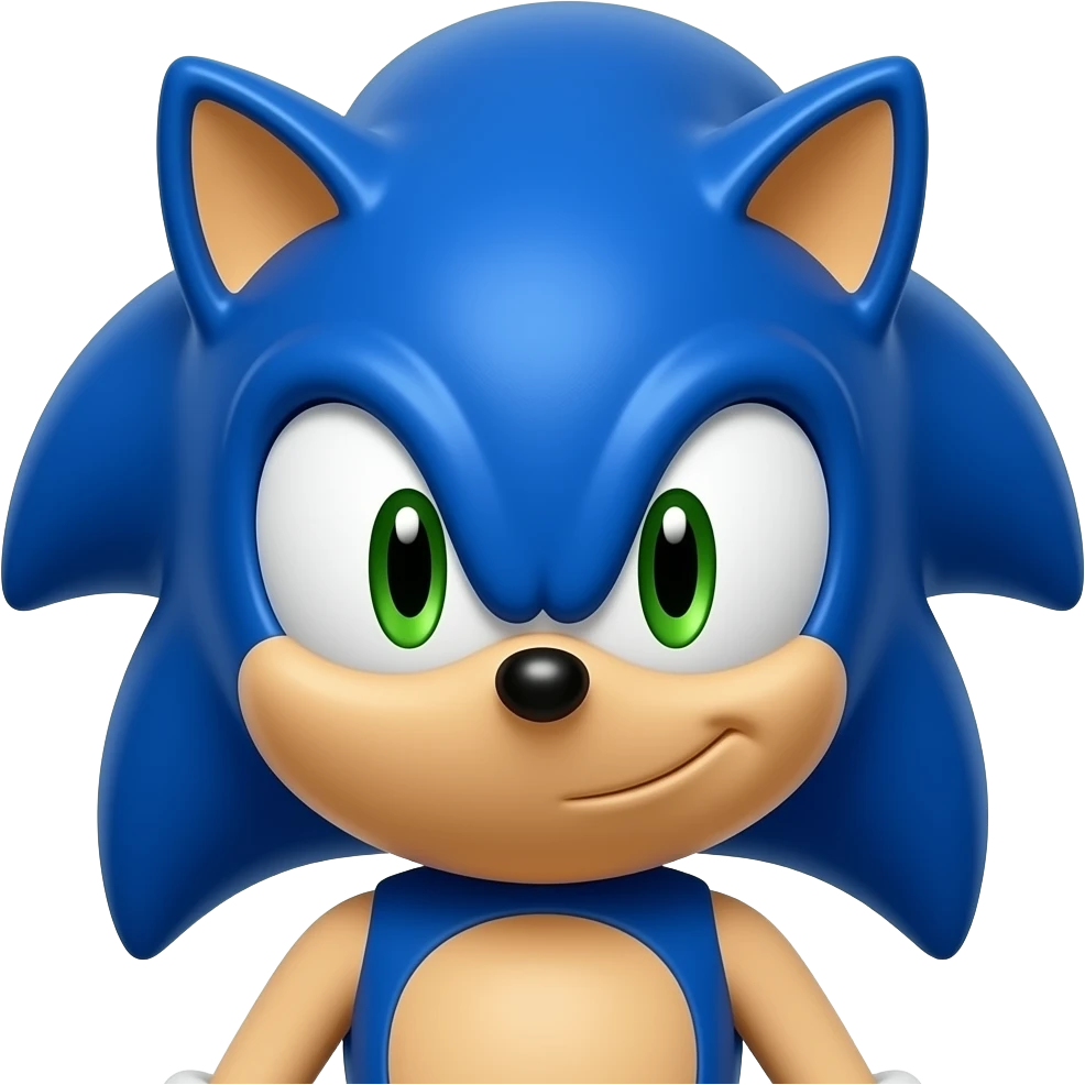 sonic the hedgehog with big naturals oild up emoji