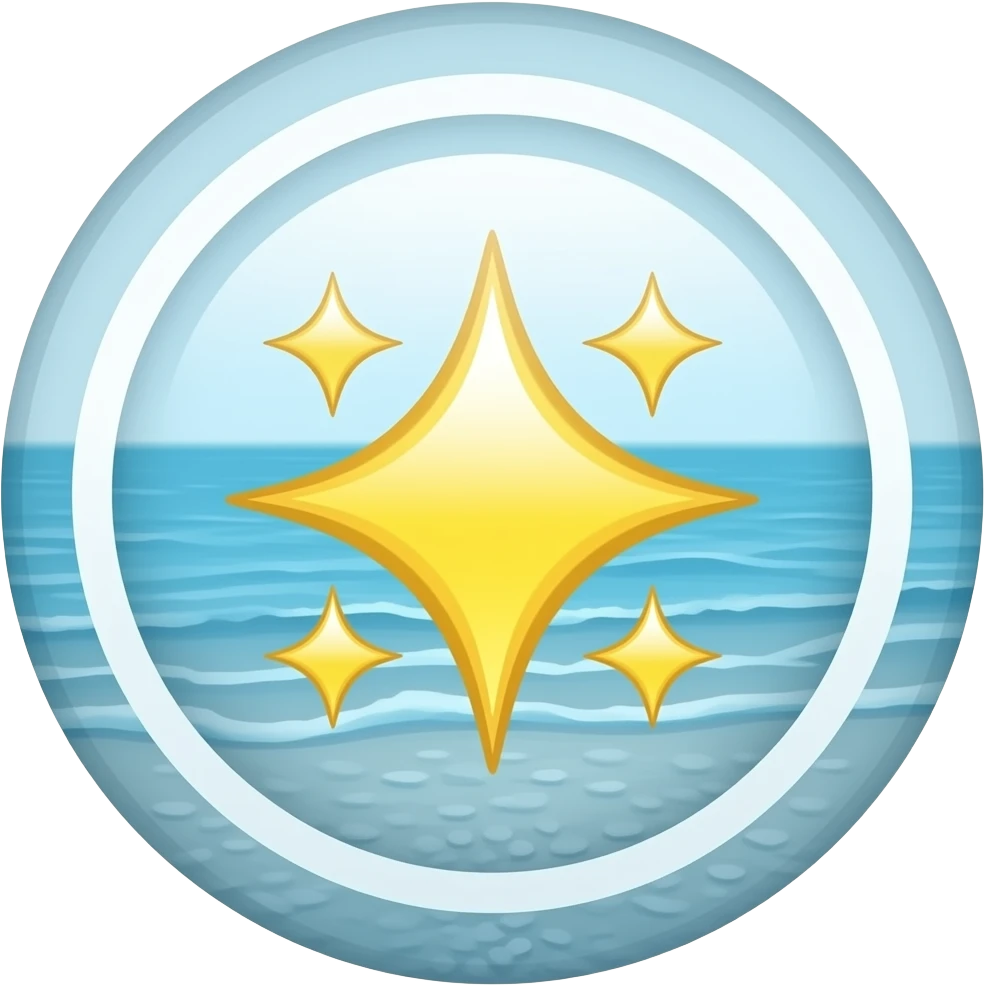 Sparkle emoji but with sea salt / ocean vibes emoji | AI Emoji Generator