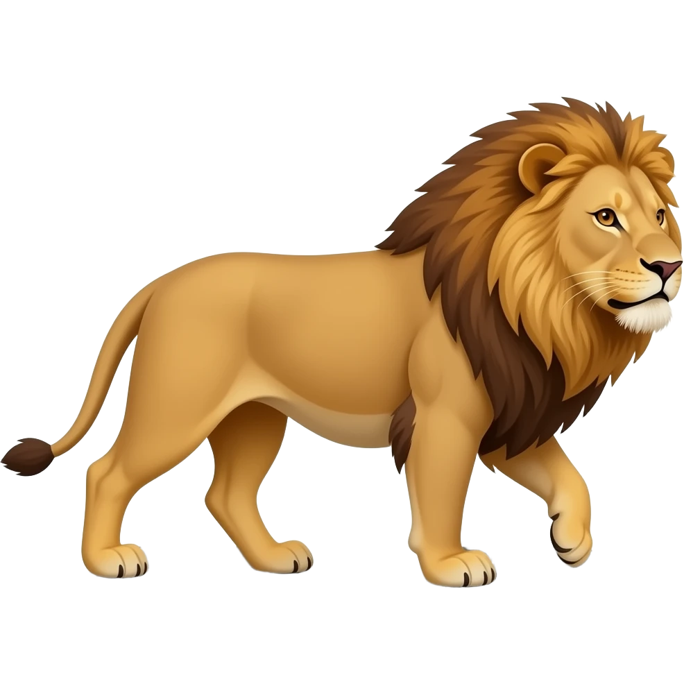 lion crossing emoji