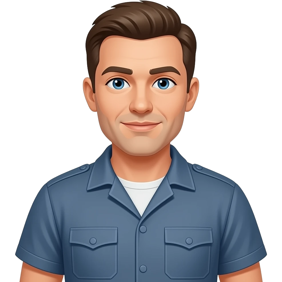 homme blanc en tenue de prisonnier, dans un style emoji iphone emoji