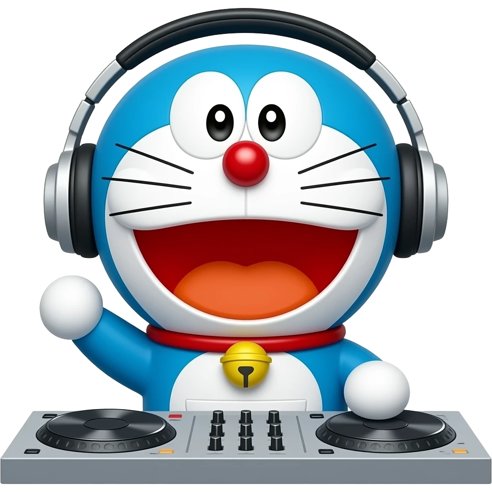 Doraemon dj emoji