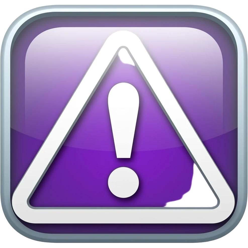 señal de alerta tonos blancos con morado emoji