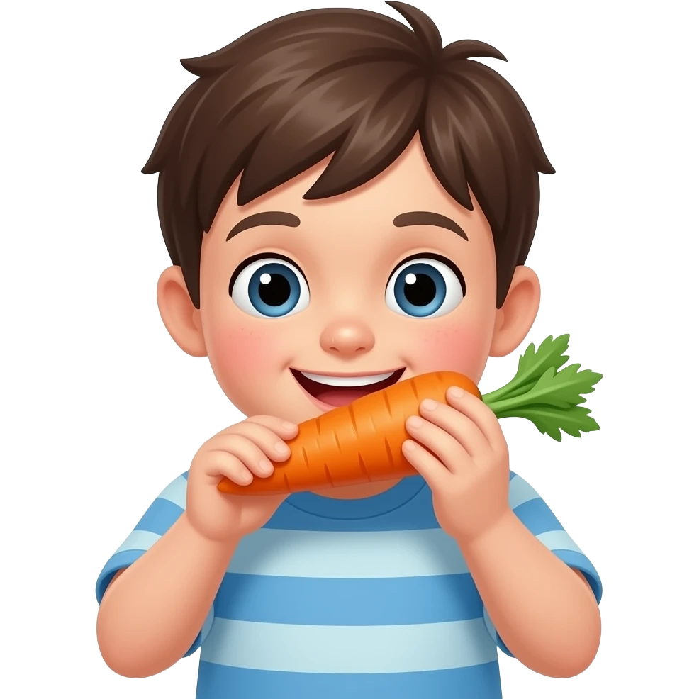 kid eating carrot emoji