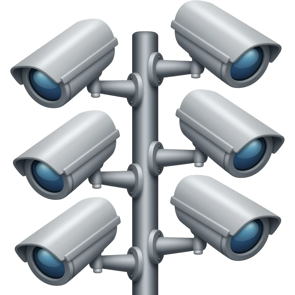 Multiple CCTV on a pole emoji