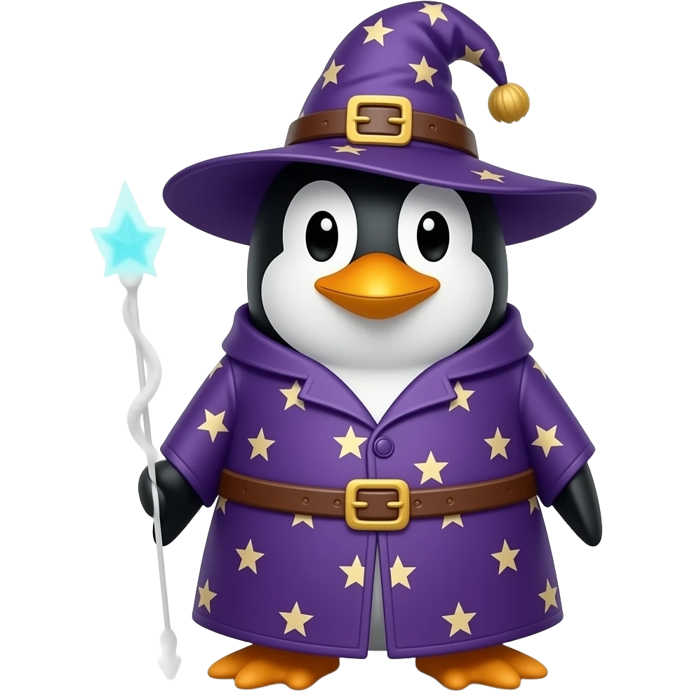 Penguin Wizard emoji