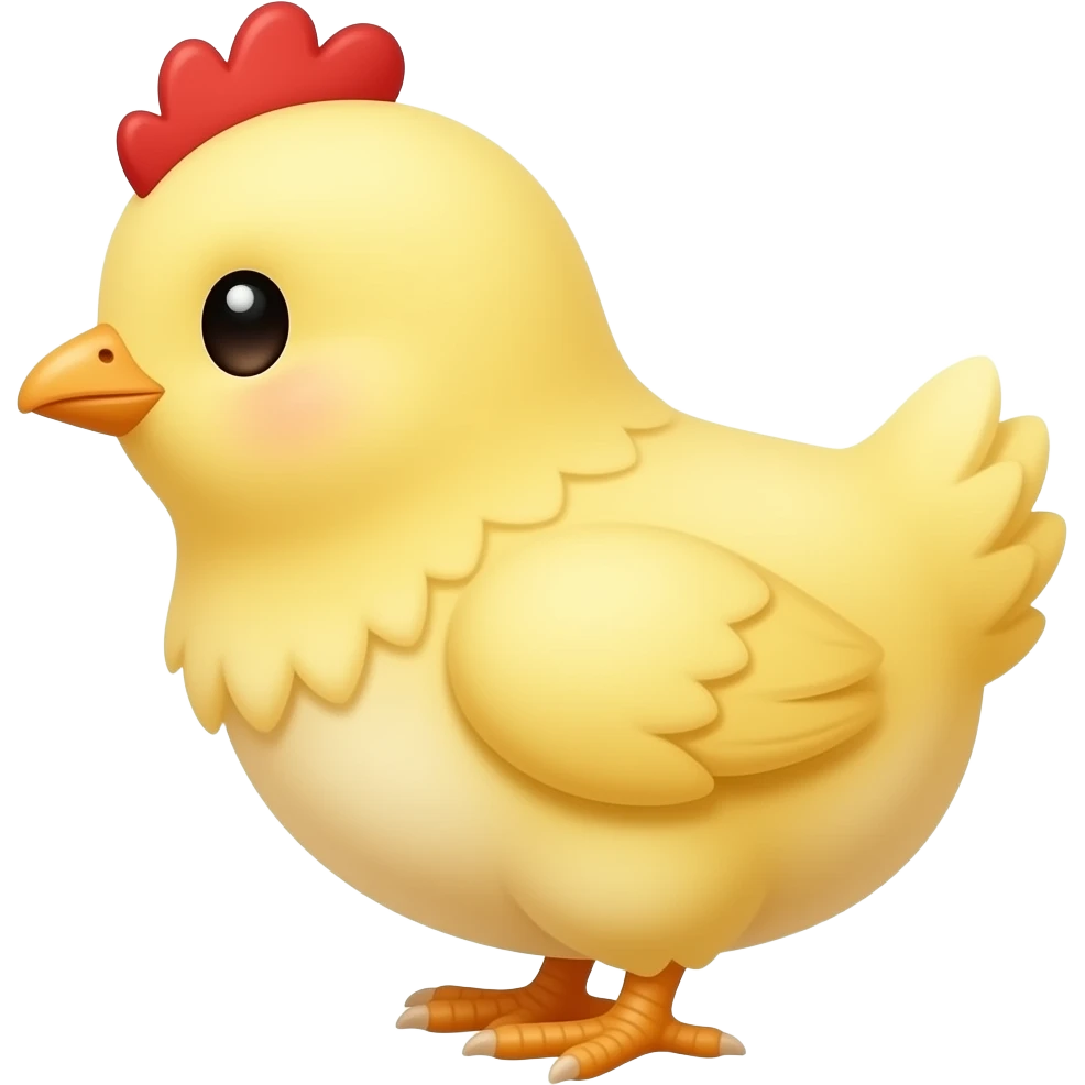 Cute Yellow Baby Chicken real side profile emoji