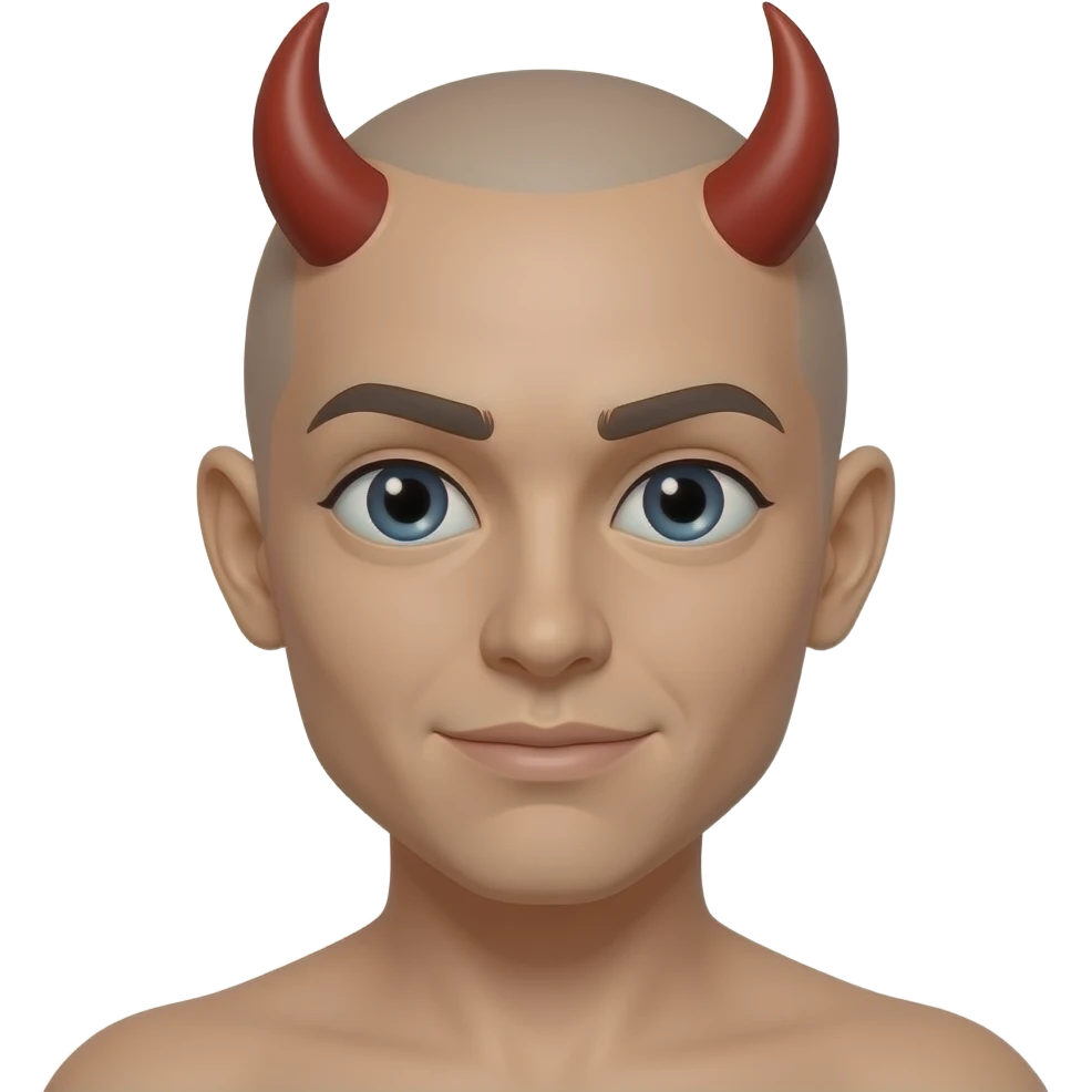 devil bald emoji