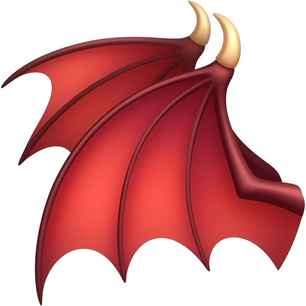 Red dragon wing emoji