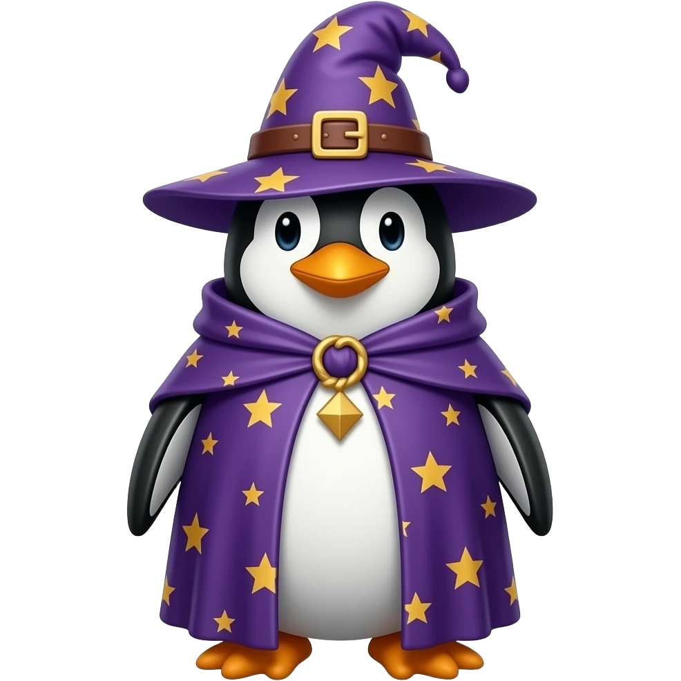 Penguin Wizard emoji